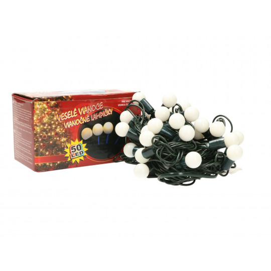 Christmas lights ball chain 50 LED warm color