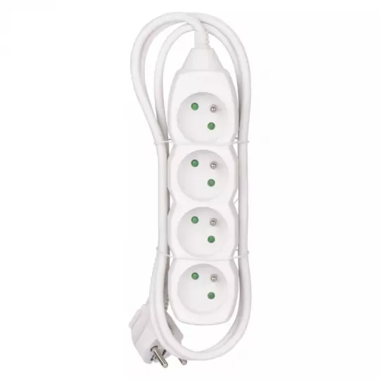 Residential extension cable 1.5m with ground 4-GN 3x1 white P0411 Emos Residential extension cable 1.5m with ground 4-GN 3x1 white P0411 Emos