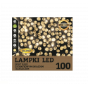 Lampki choinkowe 100 LED ciepłe + flash 9,9m 13-138 zewnętrzne Bulinex