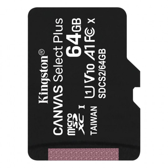 Kingston 64GB CS10 Canvas micro SD memory card