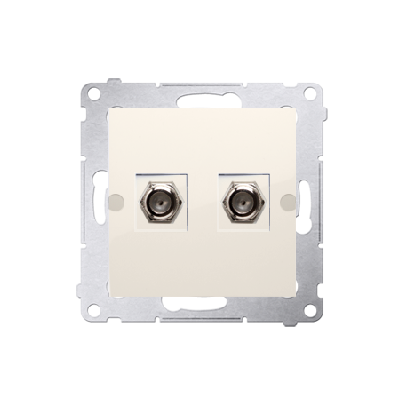 Simon54 Gniazdo SAT 2xF DASF2.01/41 kremowy