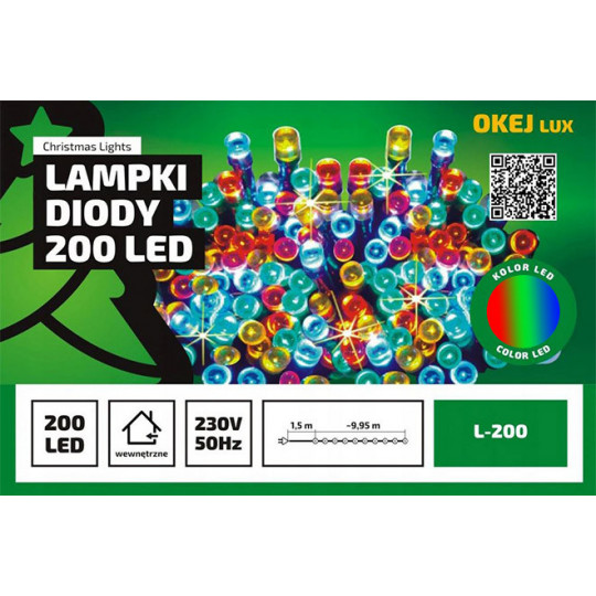 Christmas tree lights L-200 multicolor indoor lights OKEJ LUX