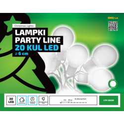 Lampki oświetlenie girlanda LTP-20Z60/M LED multikolor żarówki zewnętrzne OKEJ LUX