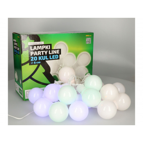Lampki oświetlenie girlanda LTP-20Z60/M LED multikolor żarówki zewnętrzne OKEJ LUX