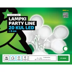 Lampki oświetlenie girlanda LTP-20Z60 LED zimne żarówki zewnętrzne OKEJ LUX