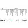 Curtain icicle LED-300 LT-300/S warm timer switch 14,5m outdoor OKEJ LUX