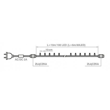 Lampki choink. LED POL-LSLIN6M-M wew.multik. 6m