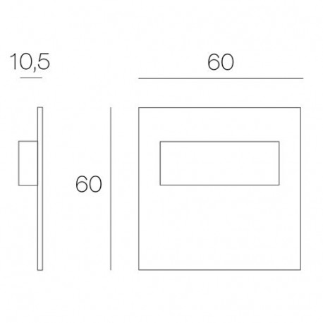 Oprawa LED Tango mini Short czarny NW 0,4W Skoff