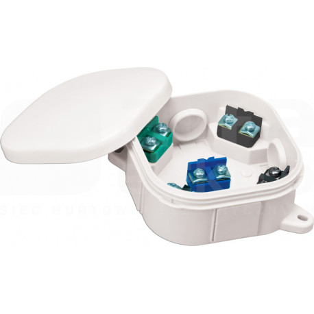 Puszka nadtynkowa PH 92x92 klik 5 zacisków biała A.0020B PAWBOL