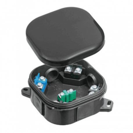 Puszka nadtynkowa PH 92x92 klik 5 zacisków czarna A.0020C PAWBOL