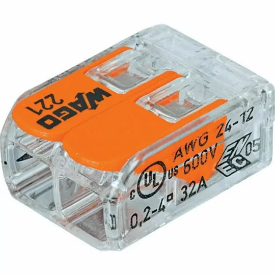 Szybkozłączka 0,2-4mm (2 styki) WAGO CLICK linka-d