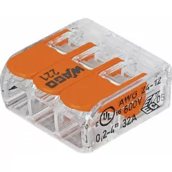 Szybkozłączka 0,2-4mm 3-żyłowa CLICK linka-d WAGO