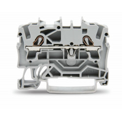 Złączka szynowa 2,5mm szara 2 przewodowa 2002-1201 WAGO