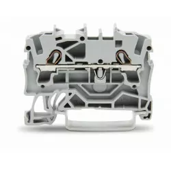 Złączka szynowa 2,5mm szara 2 przewodowa 2002-1201 WAGO