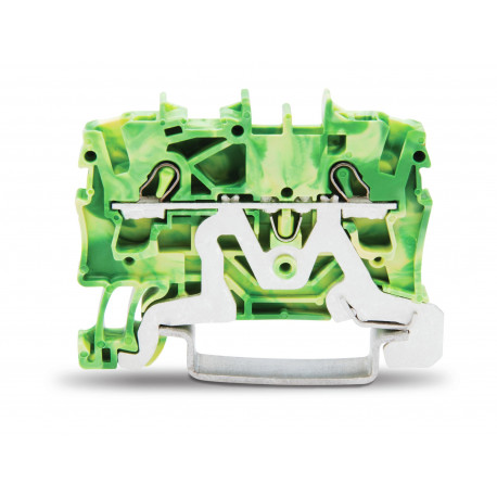 Złączka szynowa 2,5mm żółto-zielona 2 przewodowa 2002-1207 WAGO