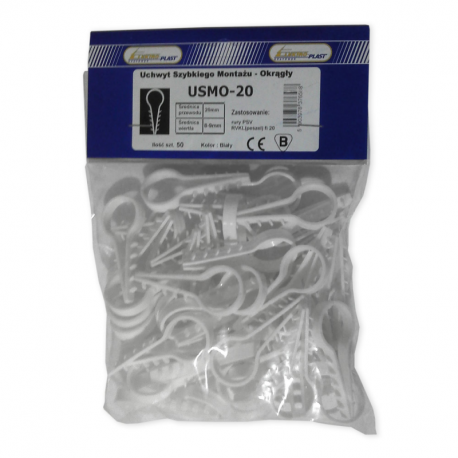 Uchwyt szybkiego montażu USMO-20 opakowanie 50 sztuk ELEKTRO-PLAST Opatówek