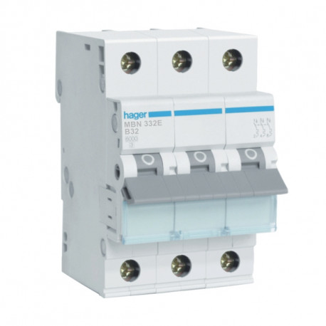 Wyłącznik nadprądowy MBN332E Hager 3P B32A