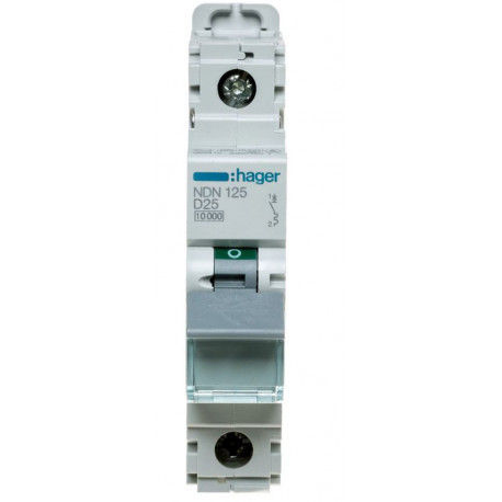 Wyłącznik nadprądowy NDN125 D 25A 1P 10kA Hager
