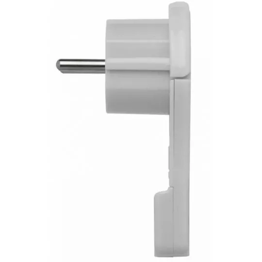 Ultra-flat angle white grounded plug P0066 Emos