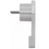 Ultra-flat angle white grounded plug P0066 Emos