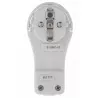 Ultra-flat angle white grounded plug P0066 Emos