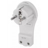 Ultra-flat angle white grounded plug P0066 Emos