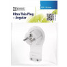 Ultra-flat angle white grounded plug P0066 Emos