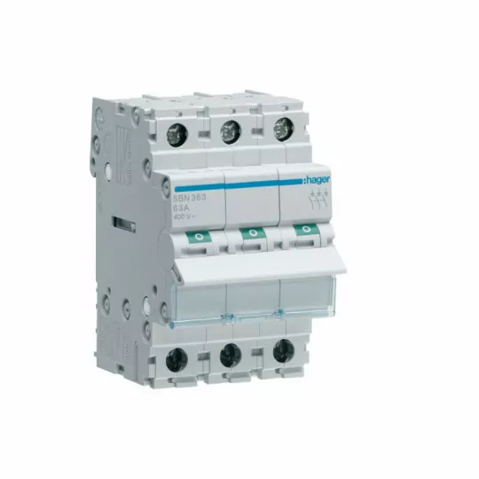 Main isolating switch disconnector SBN363 3P 63A Hager Main isolating switch disconnector SBN363 3P 63A Hager