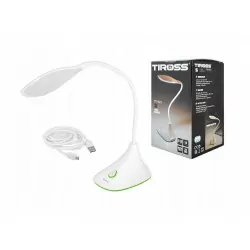 Lampka biurkowa akumulatorowa zielona USB TS-1823 TIROSS
