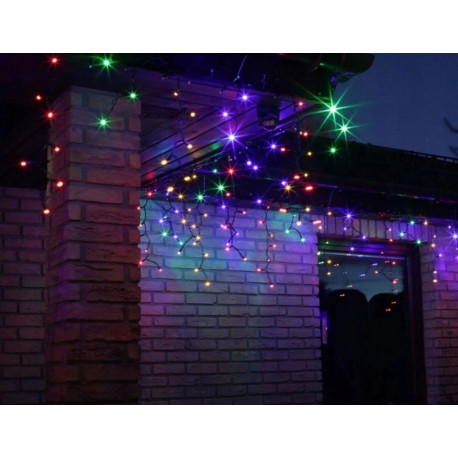 Lampki choinkowe 100LED sople zewnętrzne kolorowe 5 metrów Vitalux