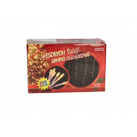 Lampki choinkowe 200LED sople zewnętzne WW 10 metrów Vitalux