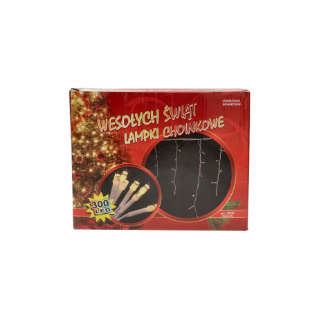 Lampki choinkowe 300LED sople zewnętrzne CW 14,5 metra Vitalux
