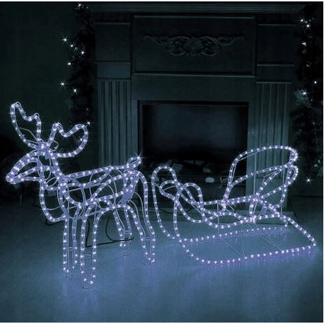 Renifer + sanie LED CW RS-M-1CW