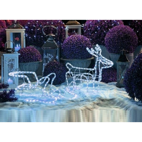 Renifer + sanie LED CW RS-M-1CW