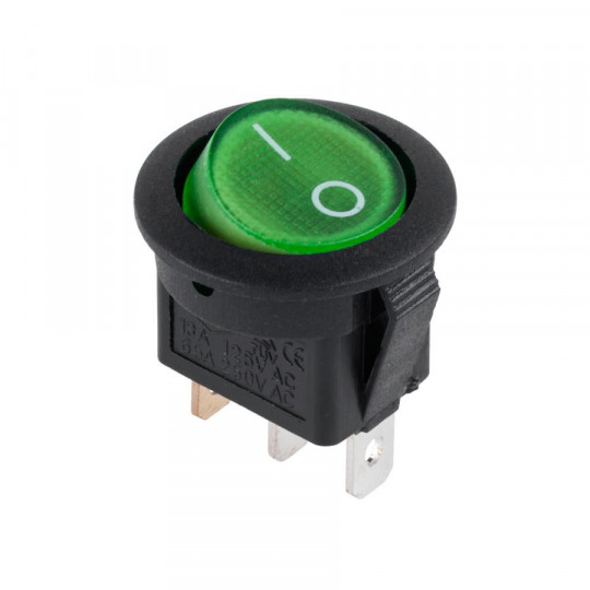 Przełącznik kołyskowy podświetlany 2-pozycyjny zielony 230V ORNO