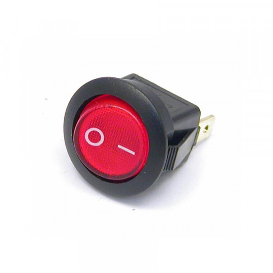 Rocker switch illuminated 2-position red 230V ORNO