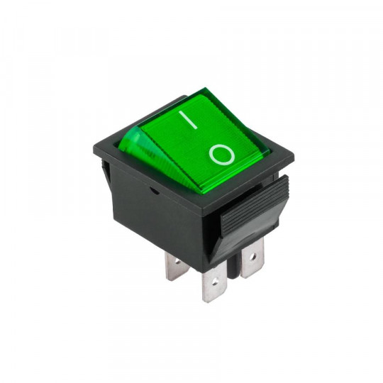 Green 16A 230V 2-position rocker switch ORNO