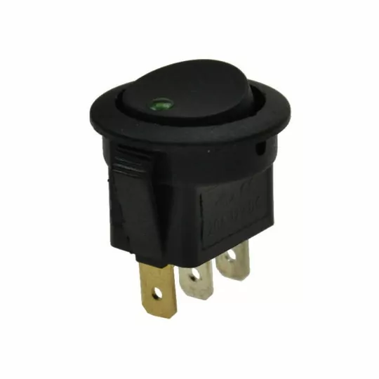 Przełącznik klaw. 2-p. zielona.krop. 20A/12V 44607
