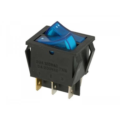 Przełącznik klaw. 2-poz.podw. niebieski 230V 59935-8332