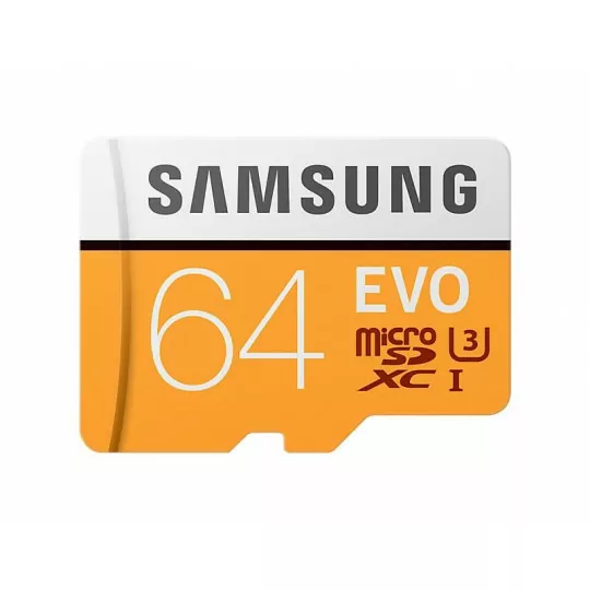 Samsung 64GB Evo Plus U3 4K microSD card +adapter SAMSUNG
