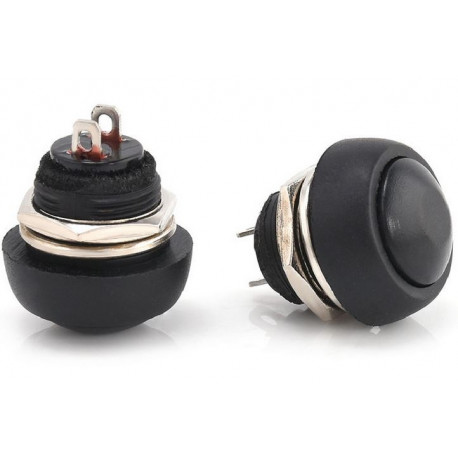 Przełącznik chwilowy zwierny pchełka czarny 9729