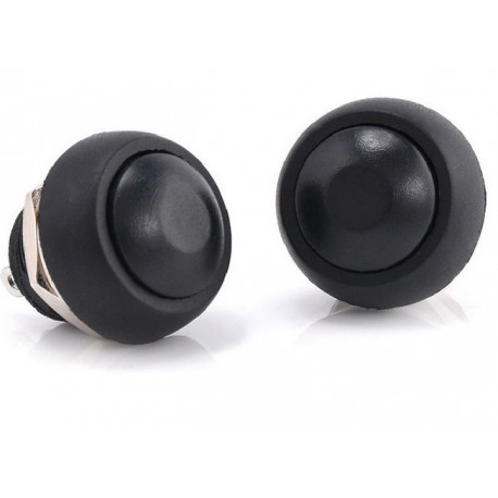 Przełącznik chwilowy zwierny pchełka czarny 9729