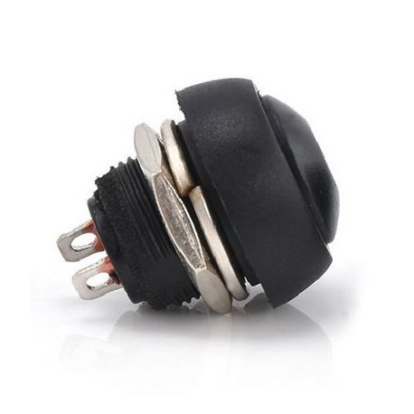 Przełącznik chwilowy zwierny pchełka czarny 9729