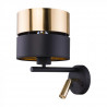 HILTON 4344 black and gold E27 wall lamp by TK Lighting