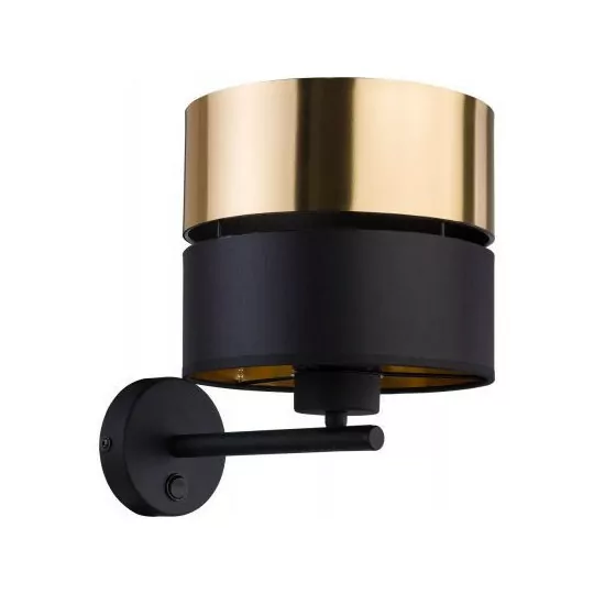 HILTON 4344 black and gold E27 wall lamp by TK Lighting