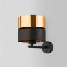 HILTON 4344 black and gold E27 wall lamp by TK Lighting
