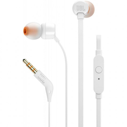 In-ear headphones with microphoneTUNE T110 white JBL
