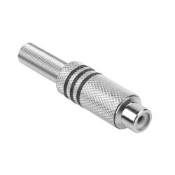 RCA socket metal black...