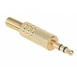 Wtyk Jack 3,5mm metal złoty stereo C.E