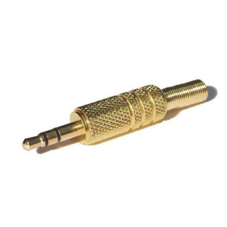 Wtyk Jack 3,5mm metal złoty stereo C.E
